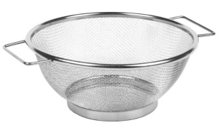 Fine mesh bowl strainer