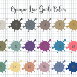 Opaque line guide colors