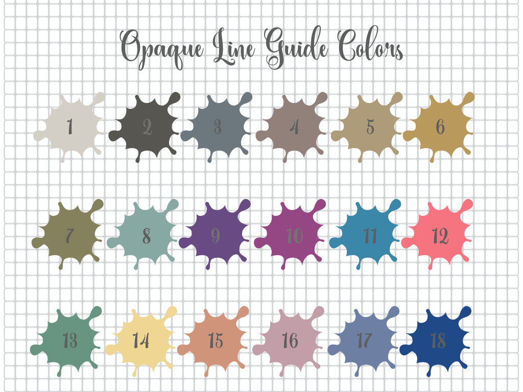 Opaque line guide colors