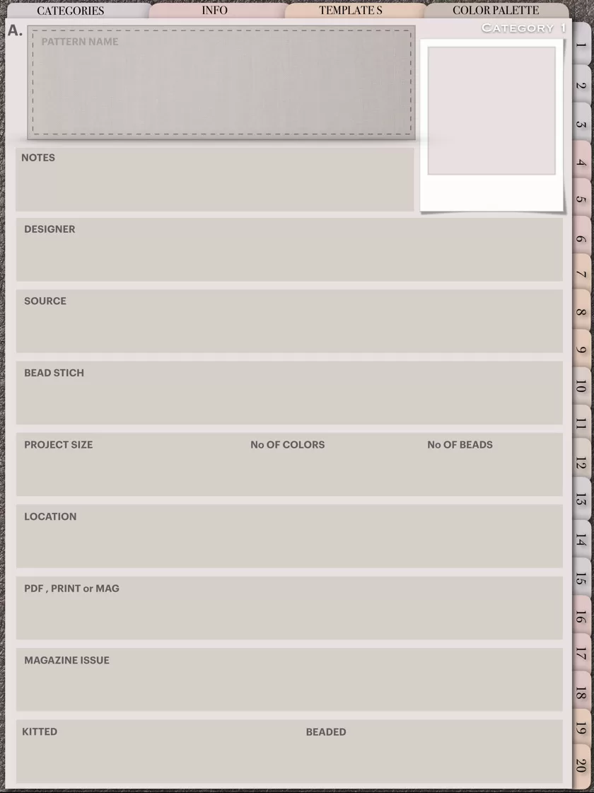 Pattern planner - Pattern Details page