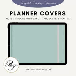 MUTED COLORS WITH BAND - DIGITAL PLANNER COVER