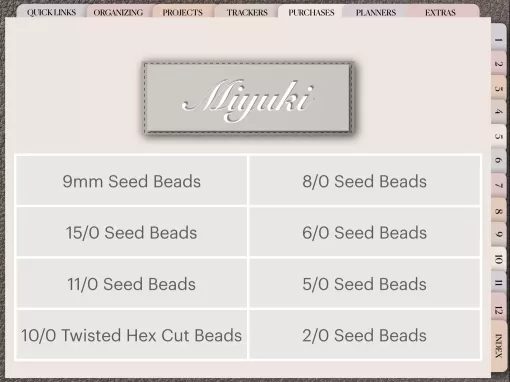 Beading Planner preview