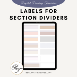 Labels for Section Dividers- Stickers