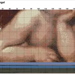 Raphel's thinking angel with line guide