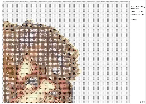 Raphaels Thinking Angel- Color Grid