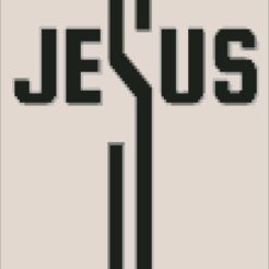 Alternative view of JESUS CROSS - Peyote & Loom