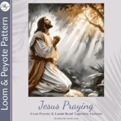 JESUS PRAYING - Peyote & Loom
