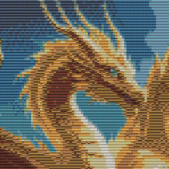 Alternative view of GOLDEN DRAGON - Peyote & Loom