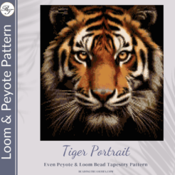 TIGER PORTRAIT- Peyote & Loom