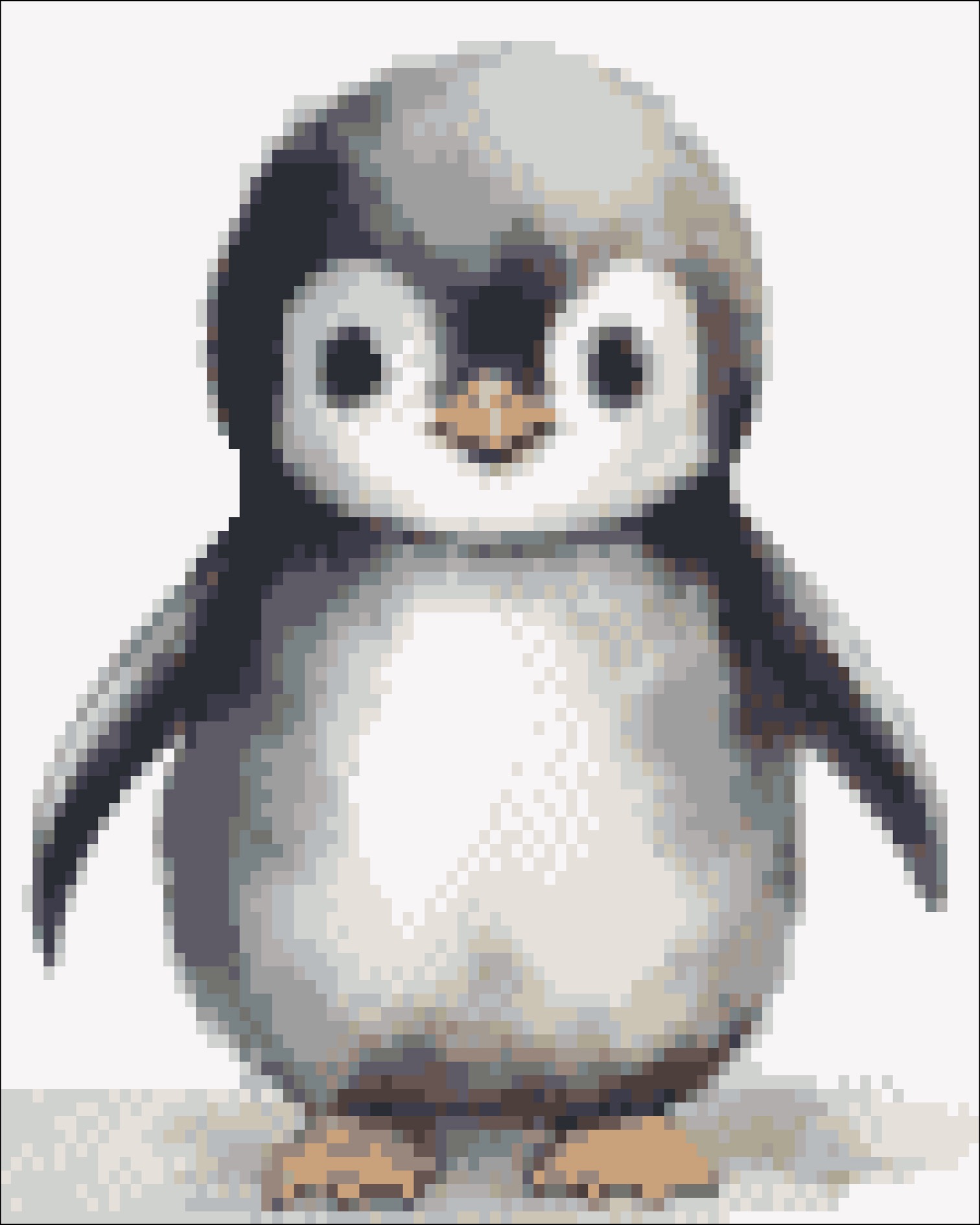 BABY PENGUIN- Peyote & Loom - Mini Tapestry Pattern - Image 3