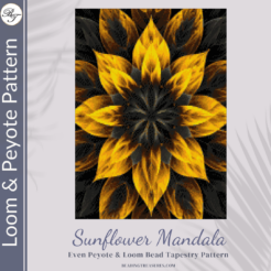 SUNFLOWER MANDALA - Peyote & Loom