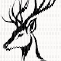 Alternative view of NOBLE DEER- Peyote & Loom - Mini Tapestry Pattern